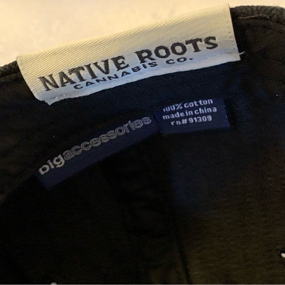 Colorado Dispensary Cannibis Hat ‘Native Roots’ Cap Black Hat OSFA Excellent